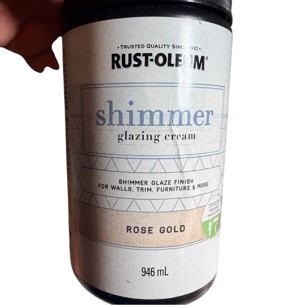 Rust-Oleum Shimmer Glazing Cream In Shimmer Glaze Gold, 946 mL - Rose Gold (NIB)